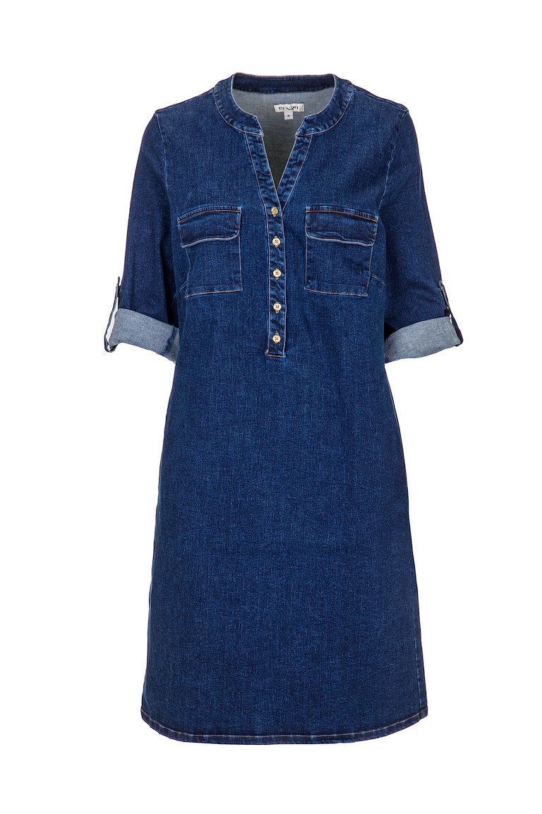 Denim stretch dress 85%cot 12%pol 3%span