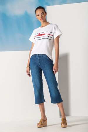 3/4 Jeans stretch 90%cot, 8%pol, 2%ela