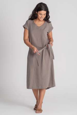 Dress linn look 59%lin 39%vis 2%ela